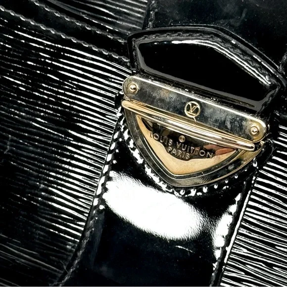 Vintage Louis Vuitton Epi Electric Pochette Lena Patent Leather Black Bag - Picture 4 of 6